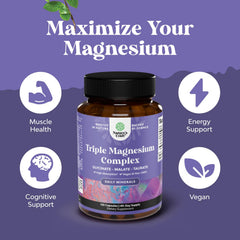 Natures Craft Triple Magnesium capsules ready for daily wellness and muscle support