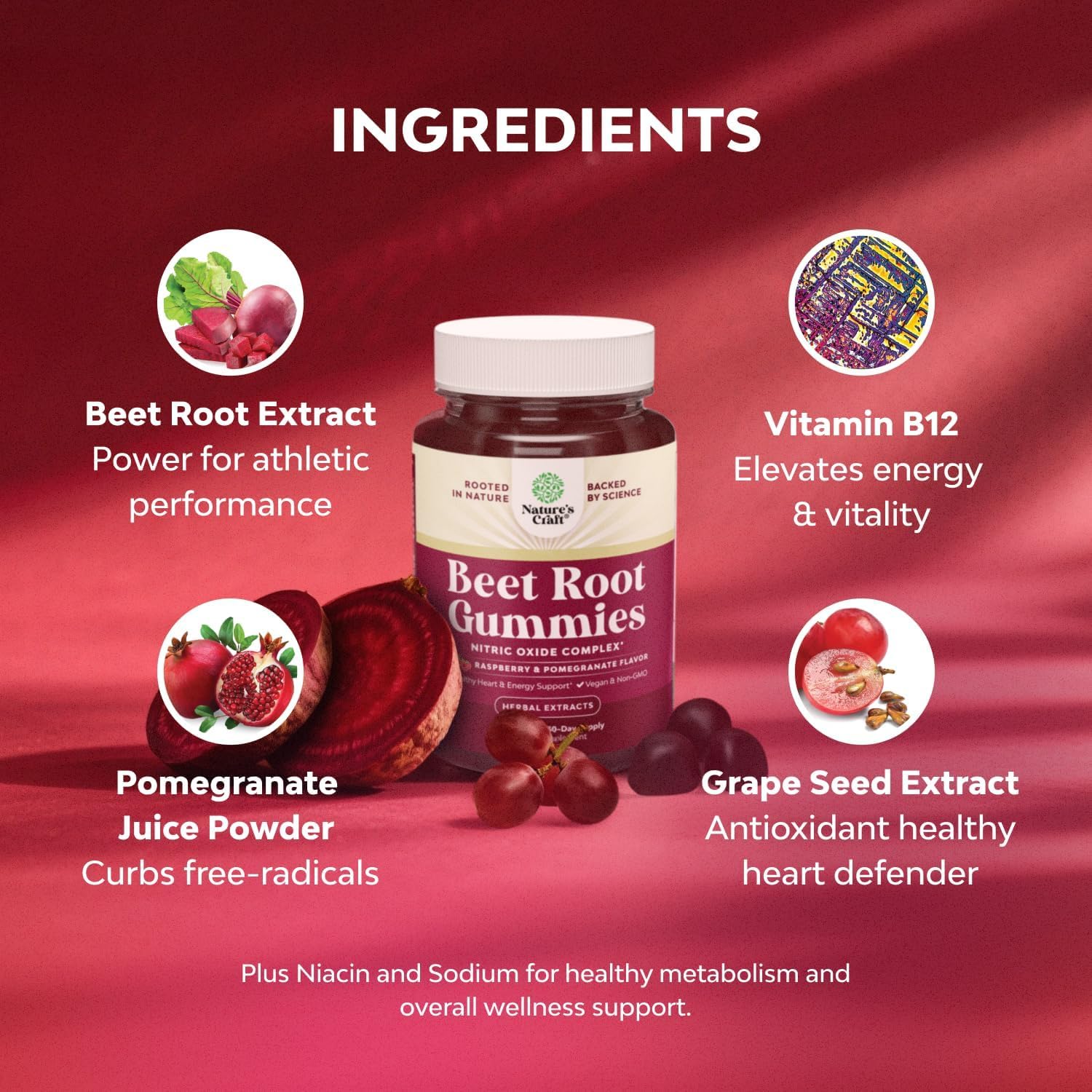 Natures Craft vegan non-GMO gluten-free gummies for wellness