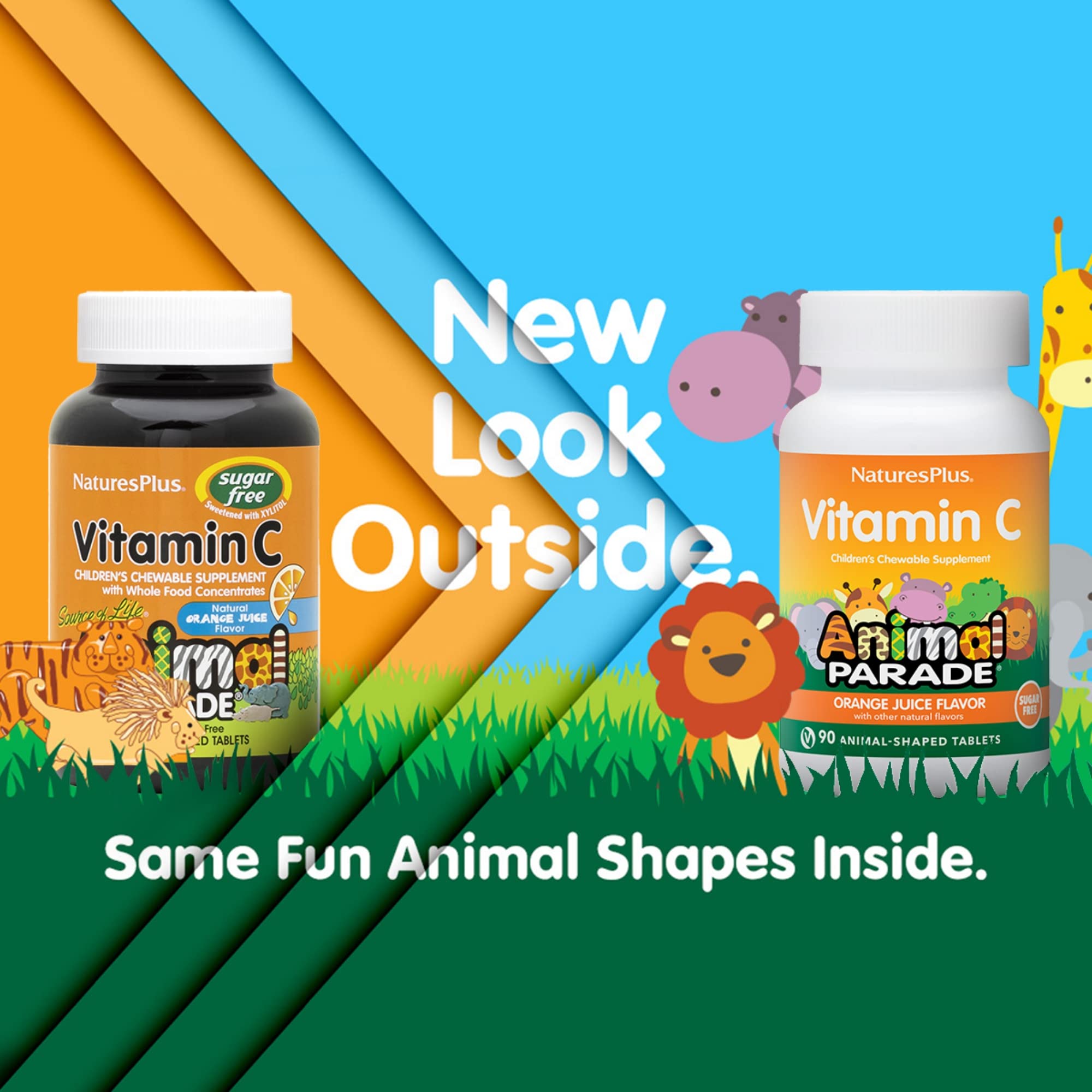 NaturesPlus Animal Parade animal-shaped tablets designed for children