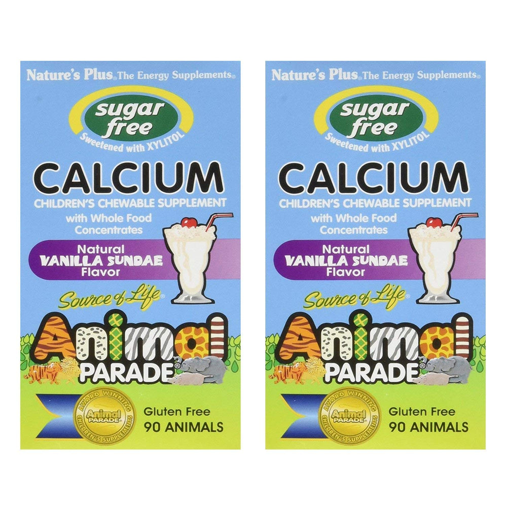 NaturesPlus Animal Parade calcium chews in bear shapes with vanilla sundae flavor for kids' daily calcium