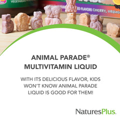 NaturesPlus Animal Parade dosing spoon helps caregivers measure servings accurately.