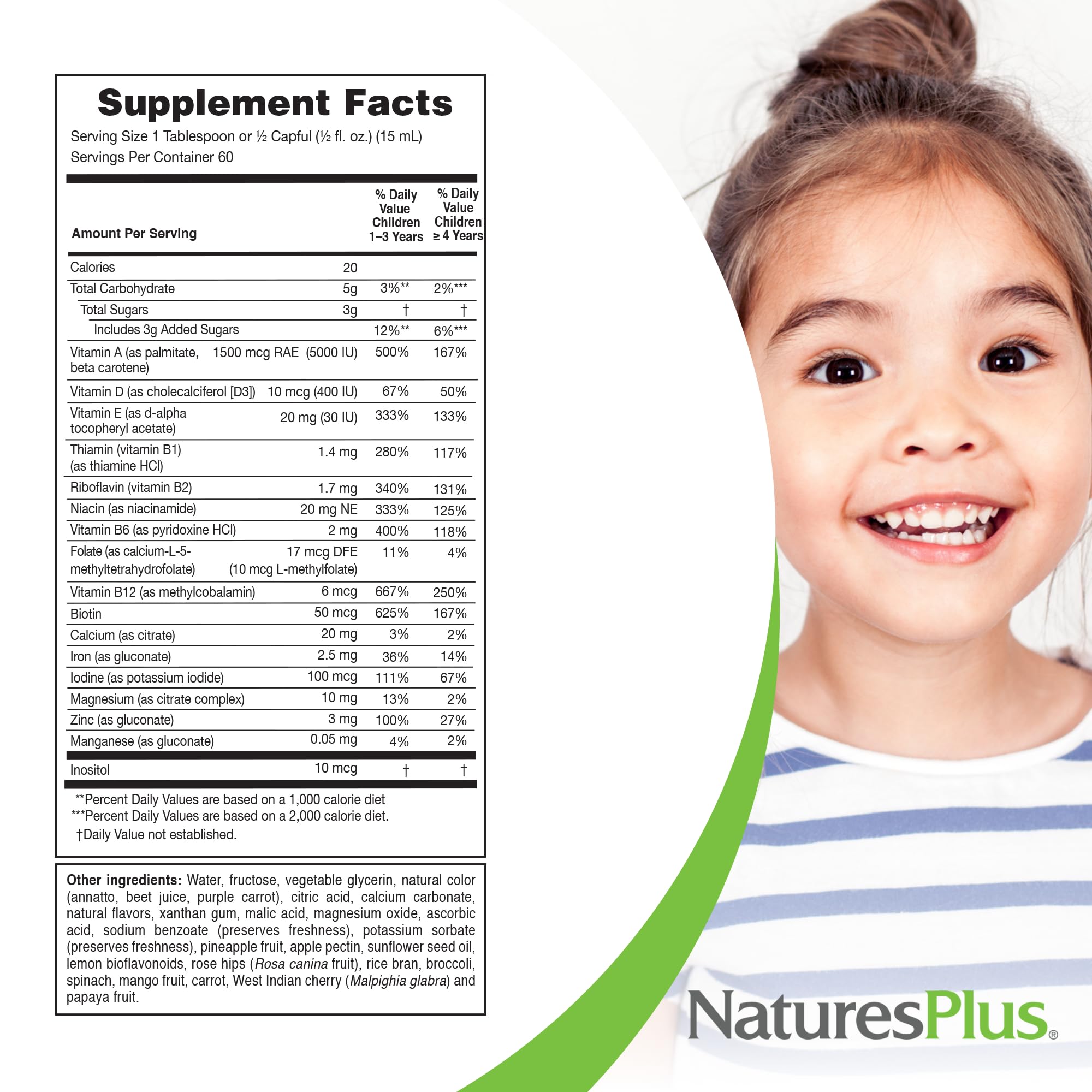 NaturesPlus Animal Parade gluten-free vegetarian formula suitable for sensitive diets.