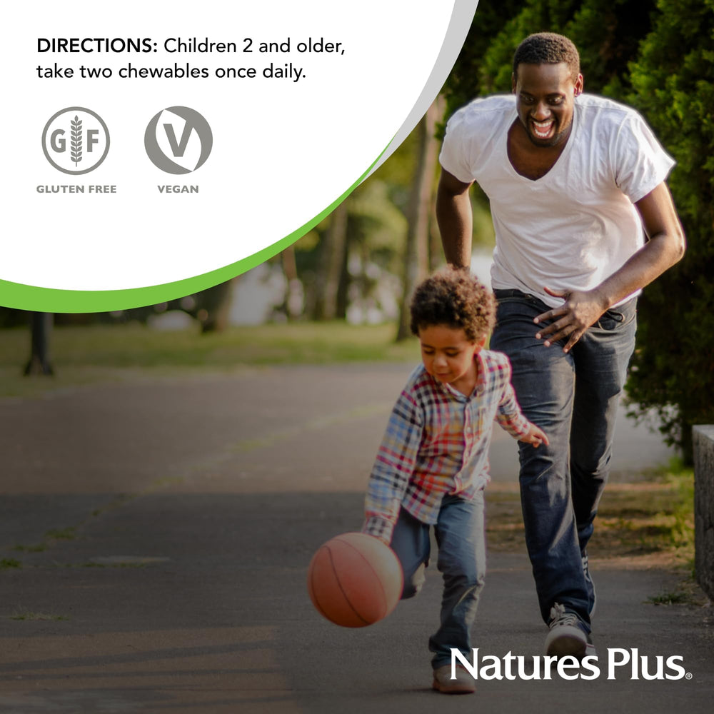 NaturesPlus Animal Parade Gold vegan, gluten-free formula with allergen-conscious ingredients.