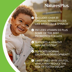 NaturesPlus Animal Parade Gold orange-flavor chewables spark breakfast time.