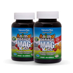 NaturesPlus Animal Parade MagKidz cherry-flavored chewables for kid-friendly magnesium.