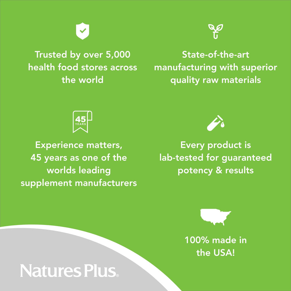 NaturesPlus bottle on desk with tablets ready for daily use.