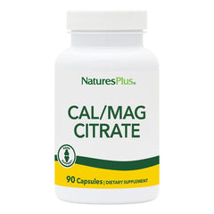 NaturesPlus Cal/Mag Citrate bottle with label suggesting daily mineral support