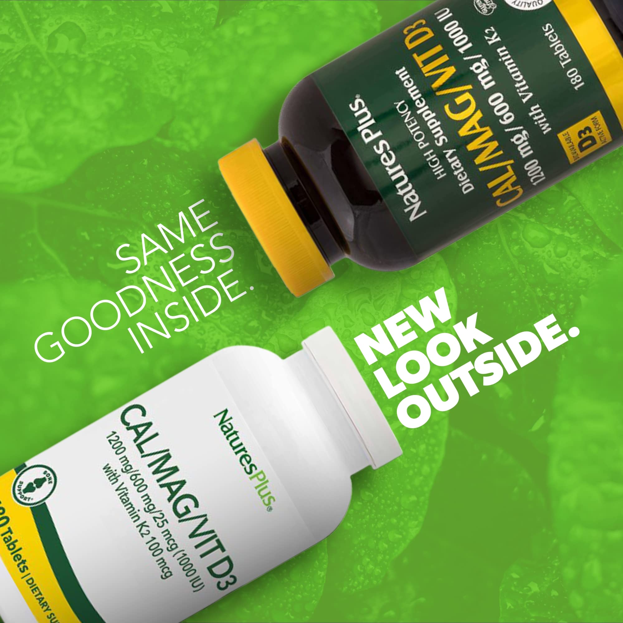 NaturesPlus bottle label highlights vegetarian and gluten-free attributes.