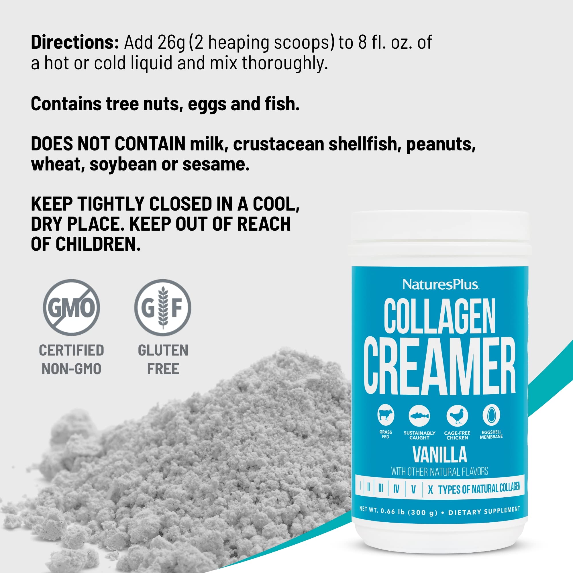 Nature'sPlus Collagen Creamer Vanilla in coffee for smooth, creamy pleasure.