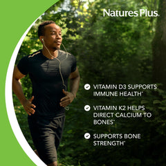 NaturesPlus D-K Complex mixed-berry flavor chewables for daily use.