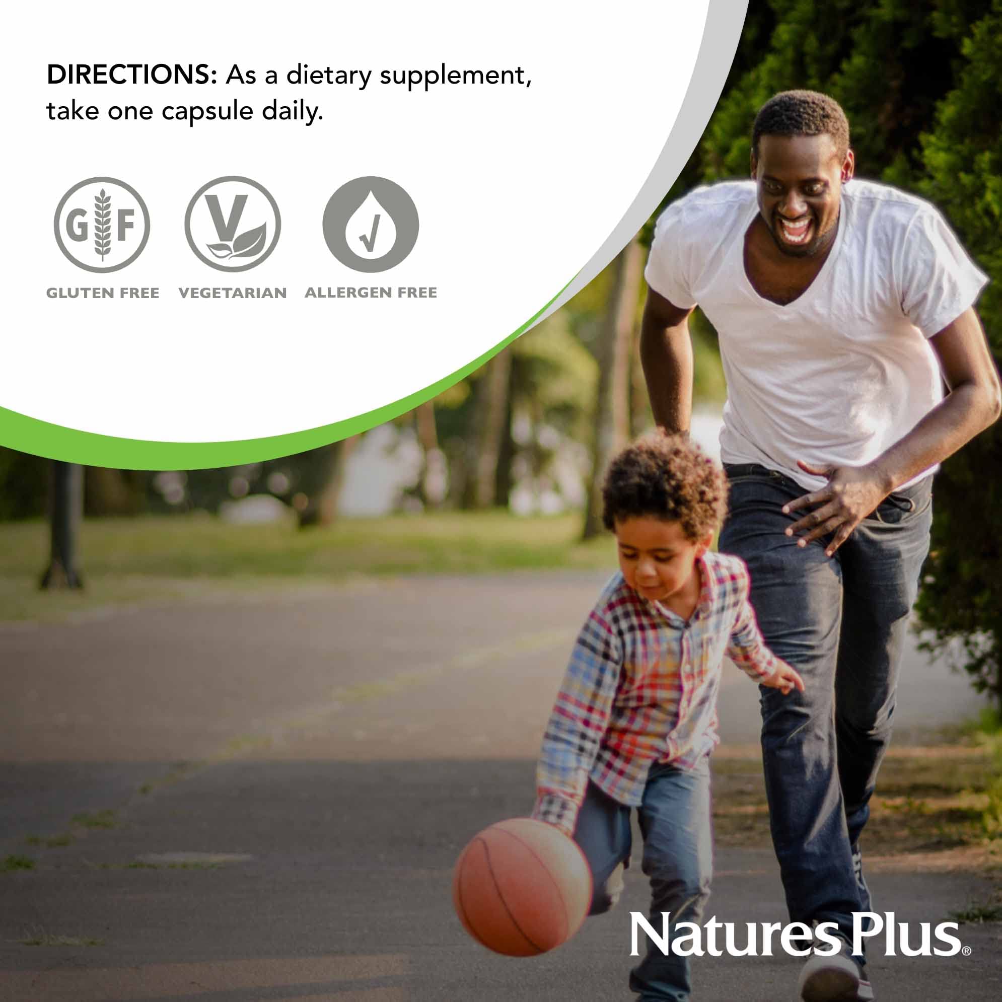 NaturesPlus D3 K2 nutrition facts panel closeup.