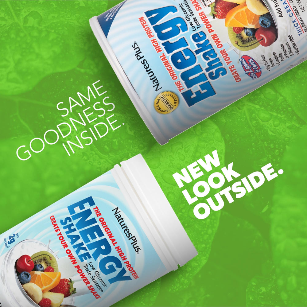 NaturesPlus Energy Shake ingredients panel highlighting digestion-supporting enzymes