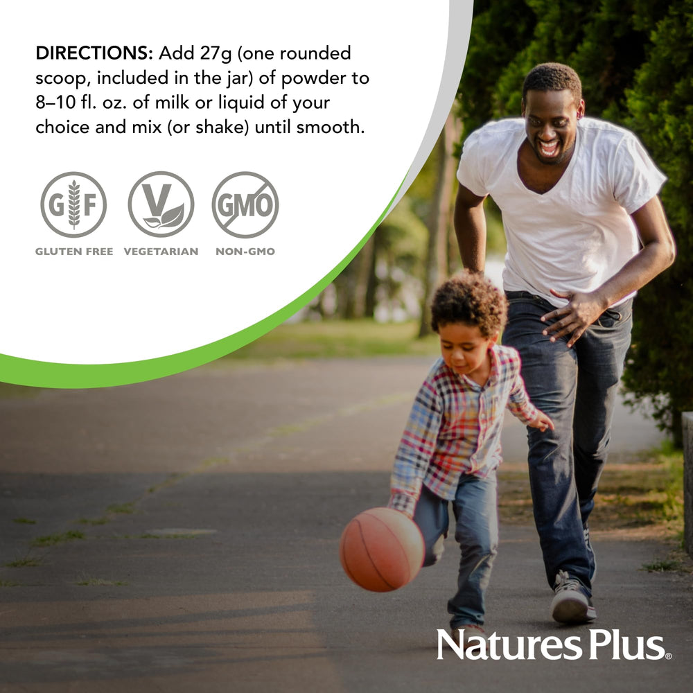 NaturesPlus Energy Shake in a shaker bottle for on-the-go energy