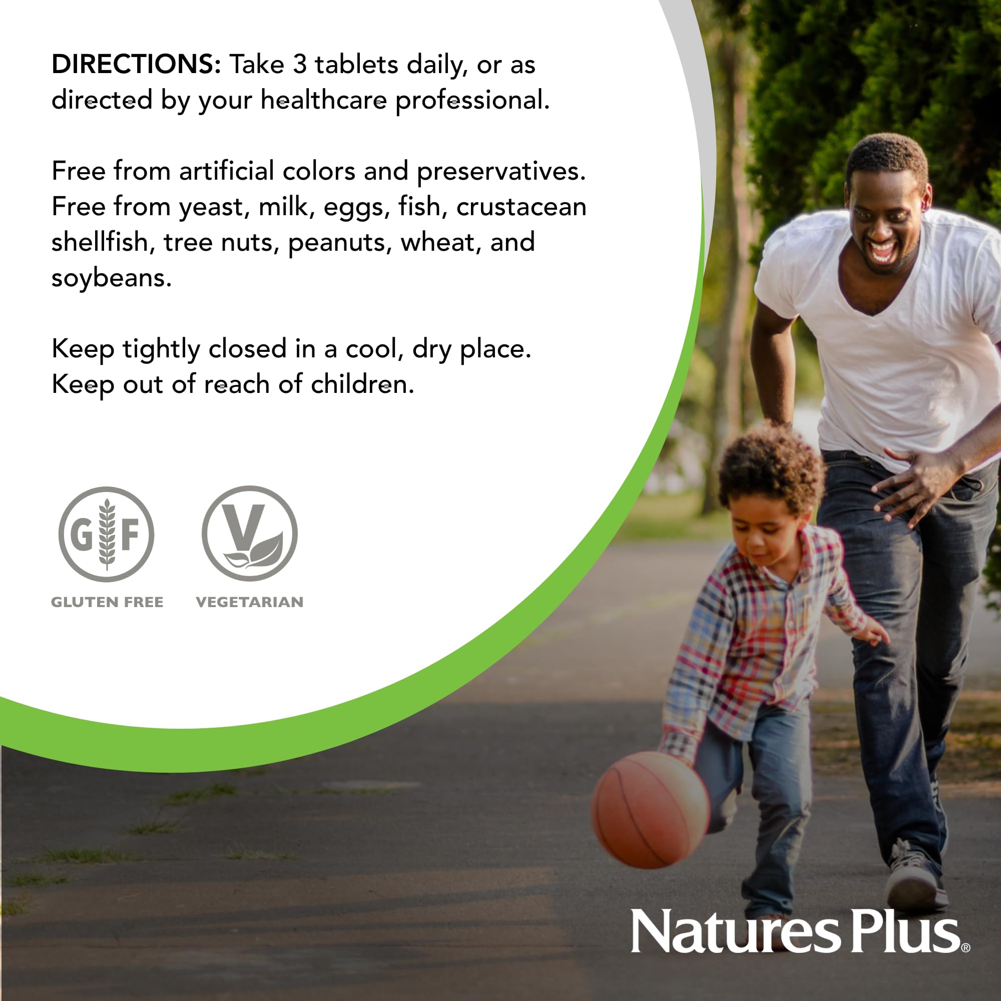 Nature's Plus GI Natural gluten-free seal signals clean, hypoallergenic support