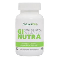 NaturesPlus GI Natural Wellness bottle shown for daily digestive support.