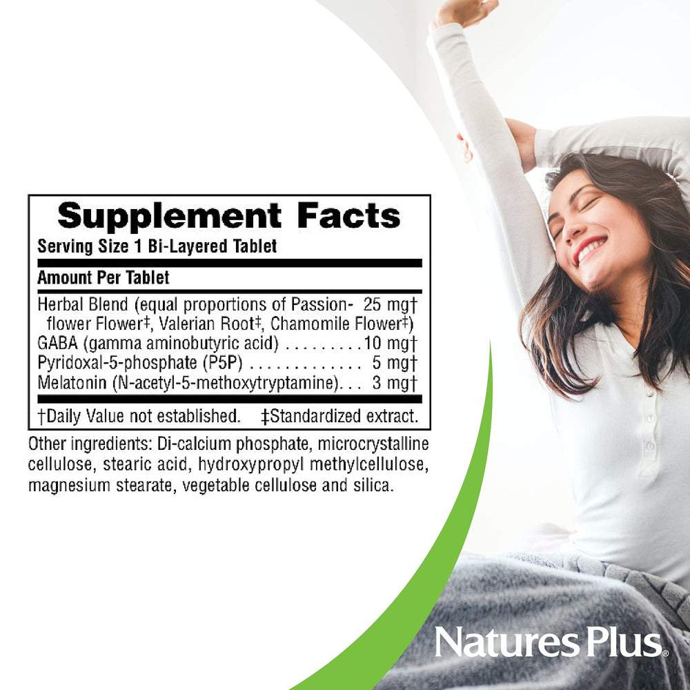 NaturesPlus gluten-free vegetarian melatonin bottle with 60 servings