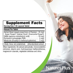 NaturesPlus gluten-free vegetarian melatonin bottle with 60 servings