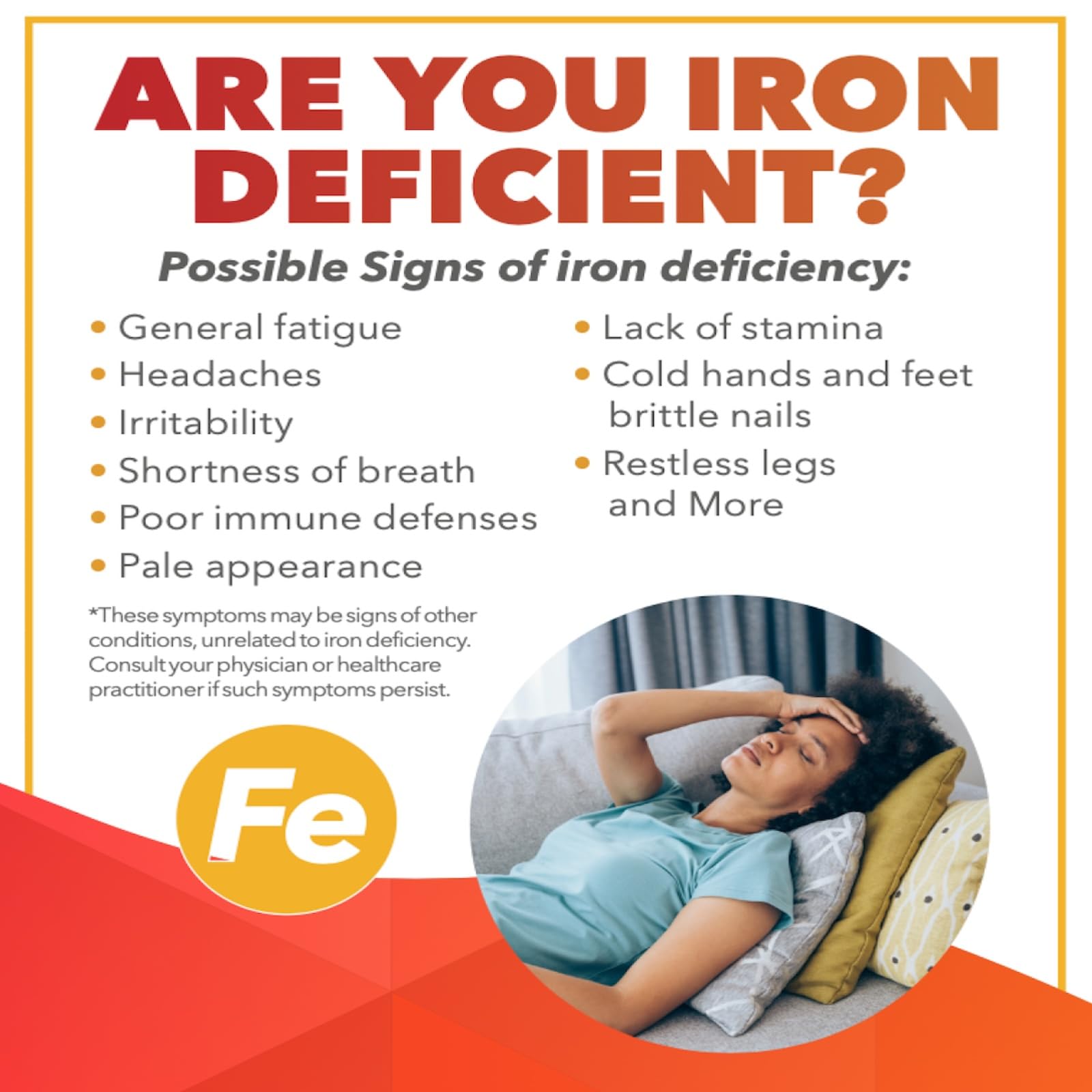 NaturesPlus Hema-Plex Iron bottle label highlighting vegan, gluten-free formula.
