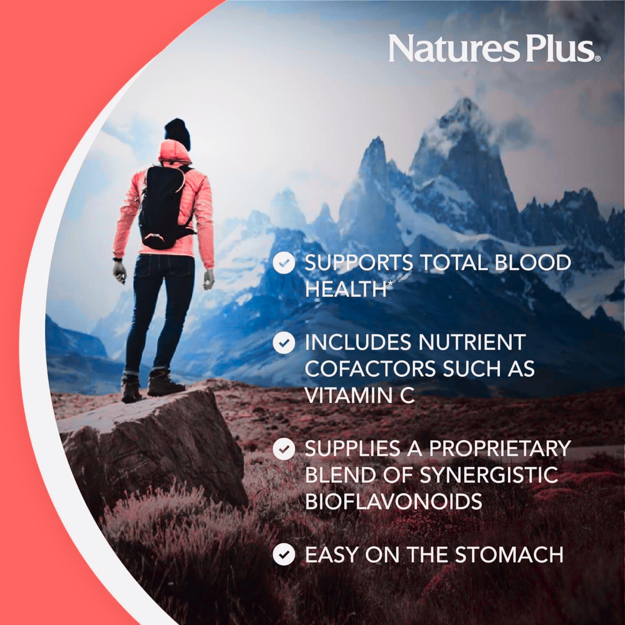 NaturesPlus Hema-Plex Iron capsules on a table ready for use.