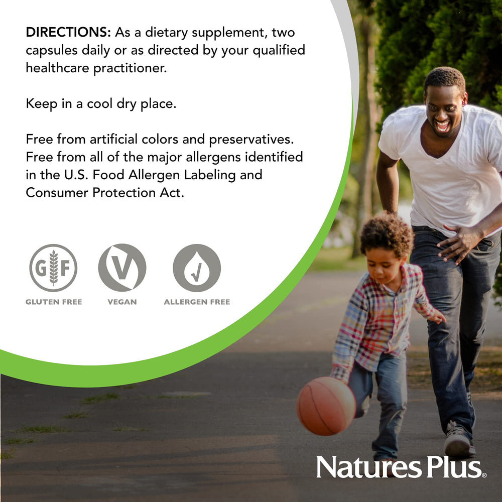 NaturesPlus Hema-Plex Iron ingredients panel highlights cofactors.