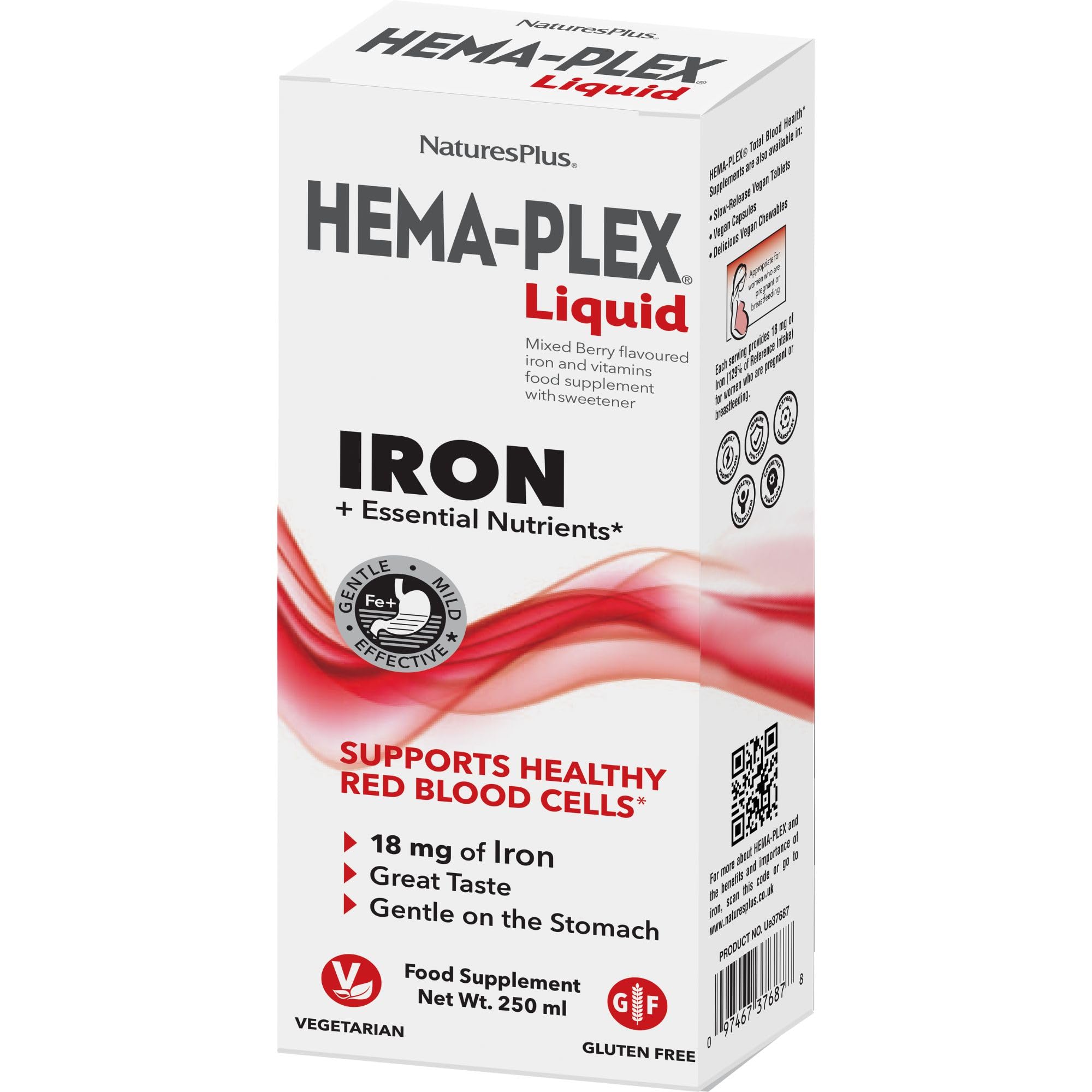 Dose chart image illustrating daily serving guidance for iron intake