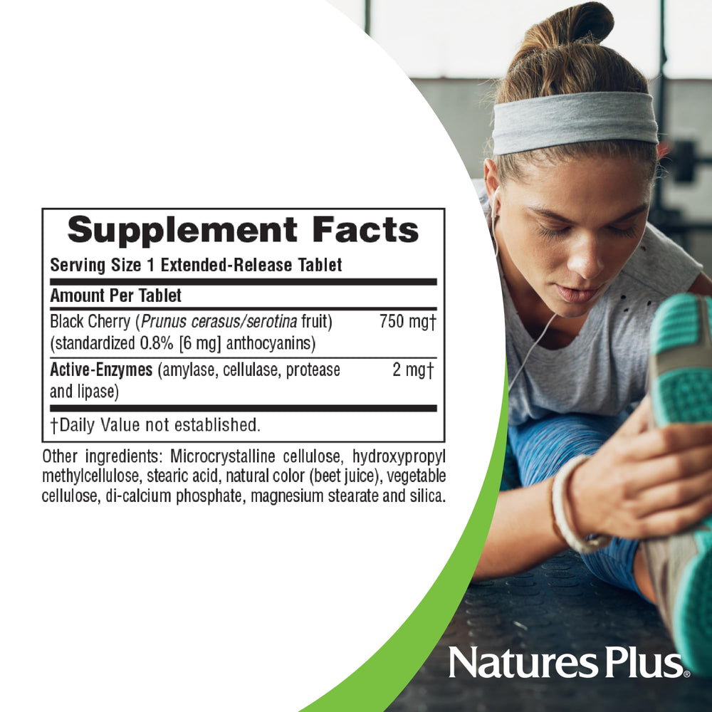 NaturesPlus Herbal Actives Black Cherry label with manufacturing and quality marks