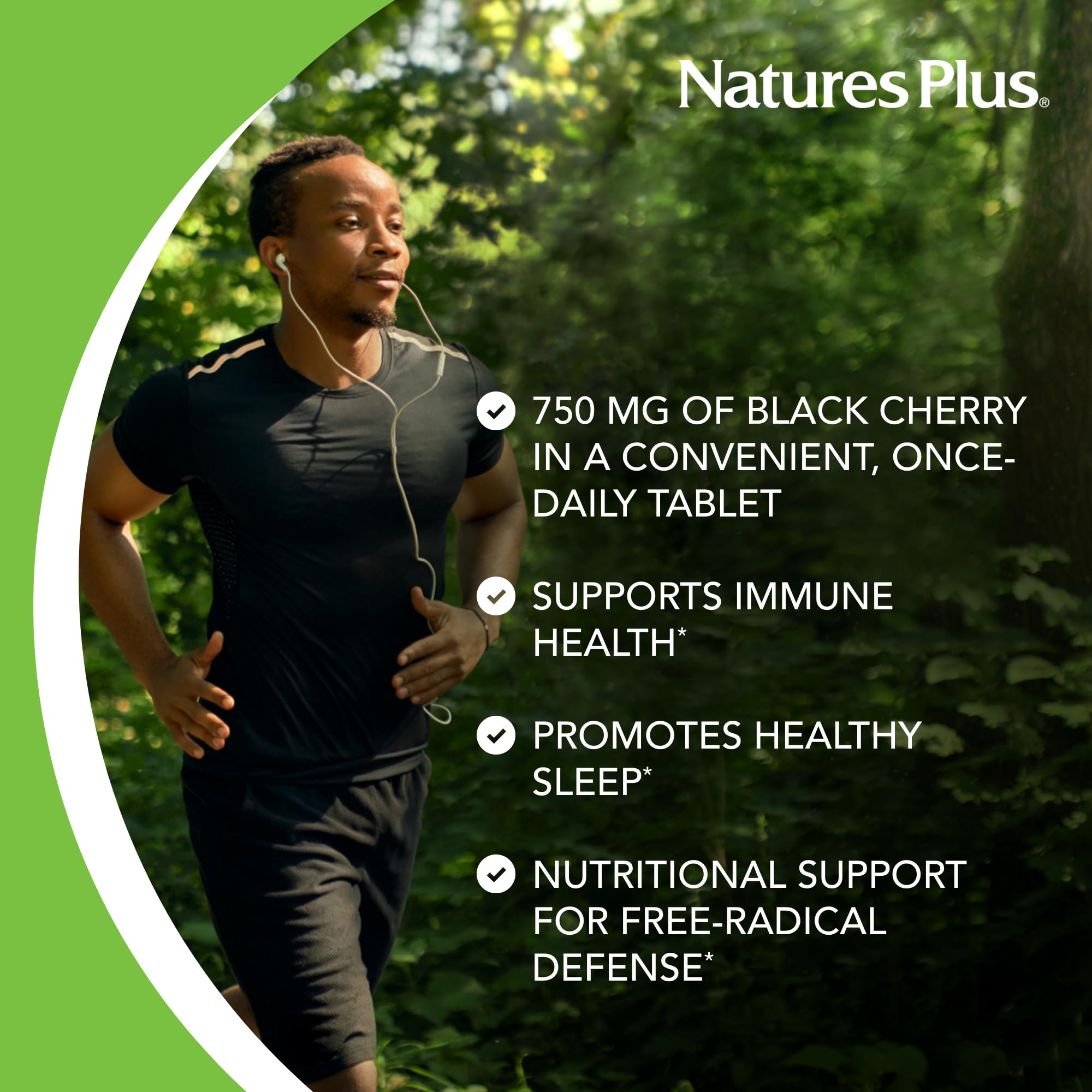 NaturesPlus Herbal Actives Black Cherry packaging showing product details