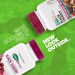 NaturesPlus Herbal Actives Black Cherry tablets for vegetarian, gluten-free daily use