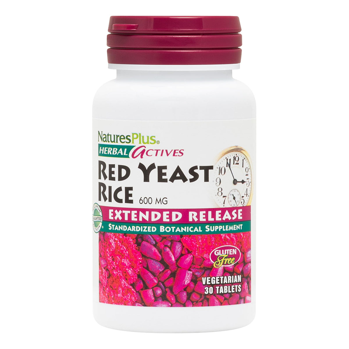 NaturesPlus Herbal Actives Red Yeast Rice extended-release bottle for daily use
