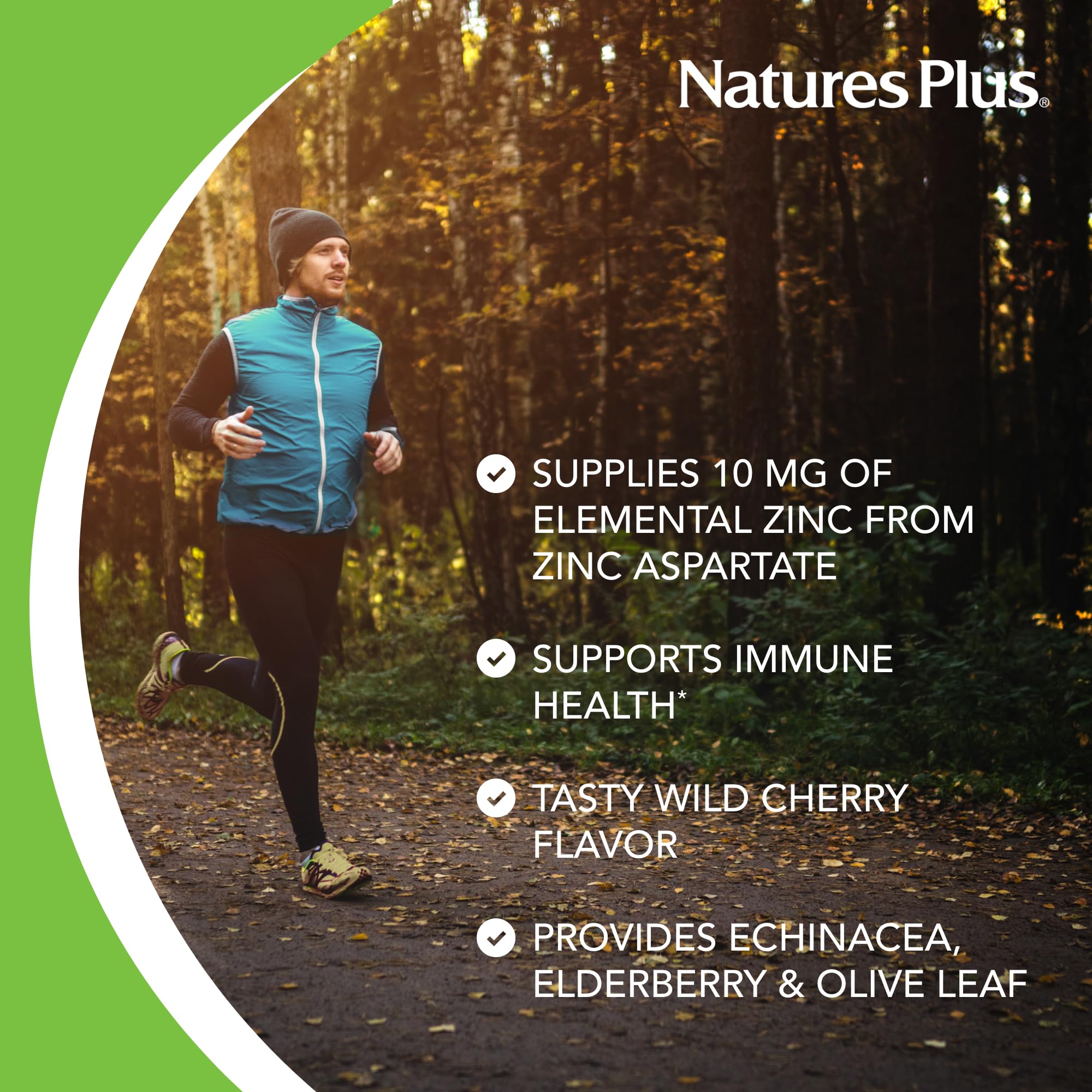 NaturesPlus ImmunActin lozenges on table for convenient daily use