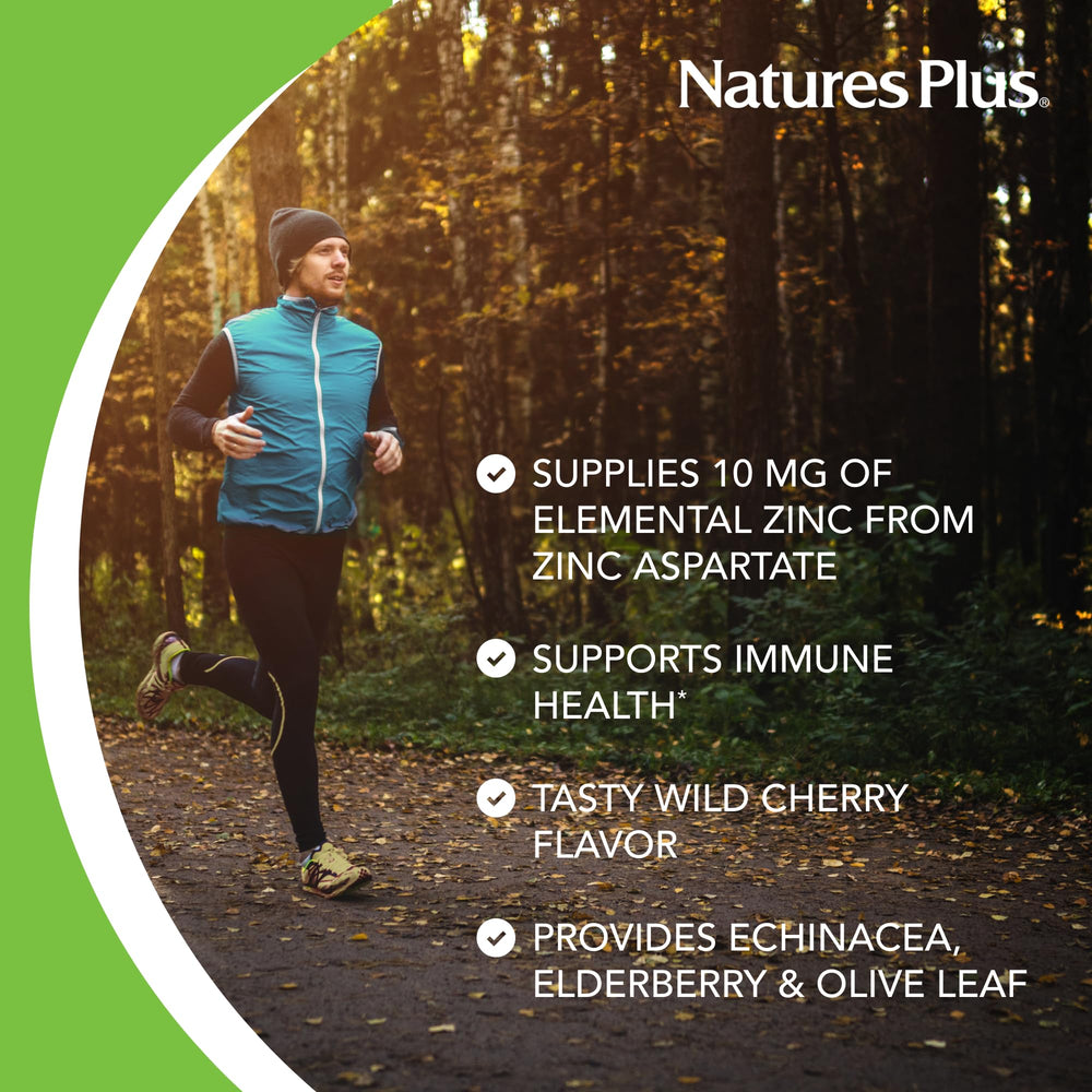 NaturesPlus ImmunActin lozenges on table for convenient daily use