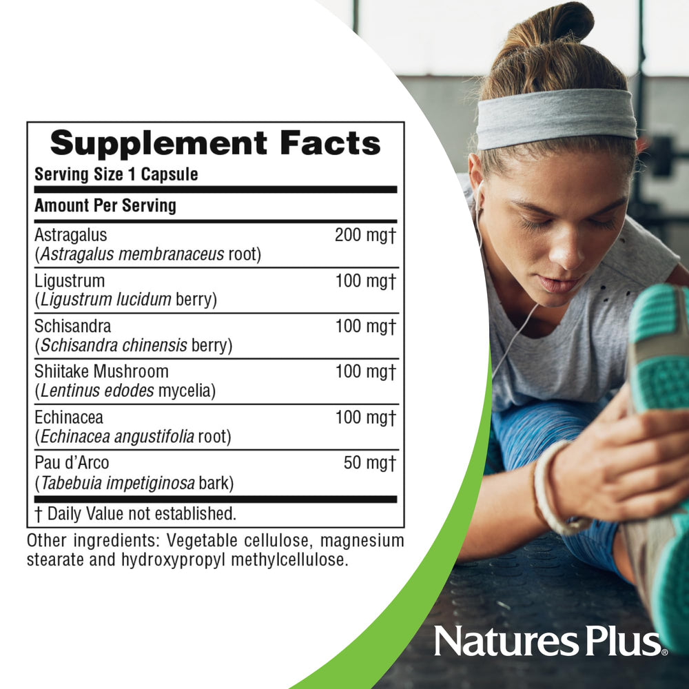 Serving size depiction showing one capsule per serving for convenience