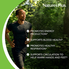 NaturesPlus Iron label detail with ingredients and form visible