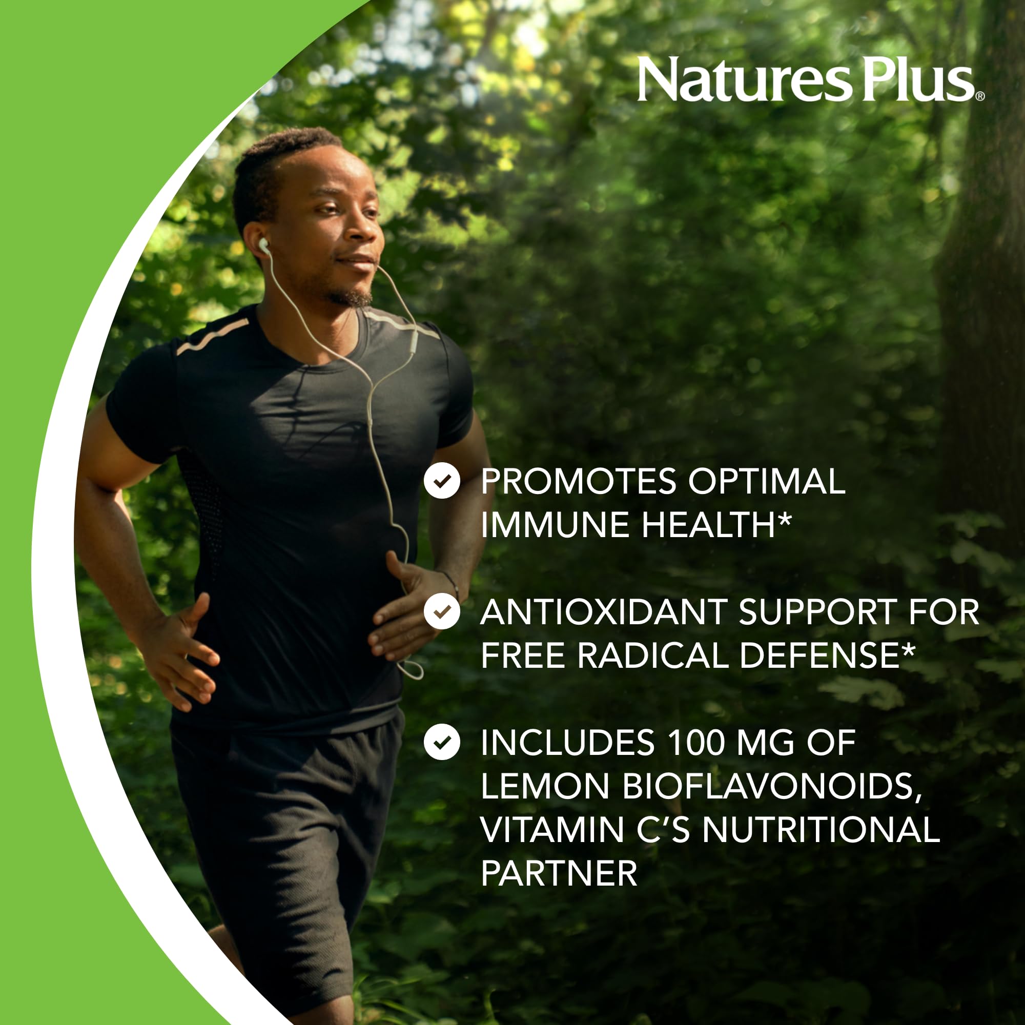 NaturesPlus label detail showing vegetarian and gluten-free formulation.