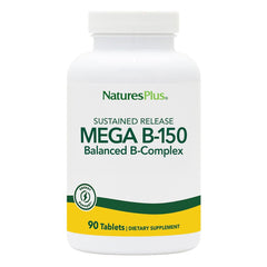 NaturesPlus Mega B-150 Complex bottle promoting steady daily energy