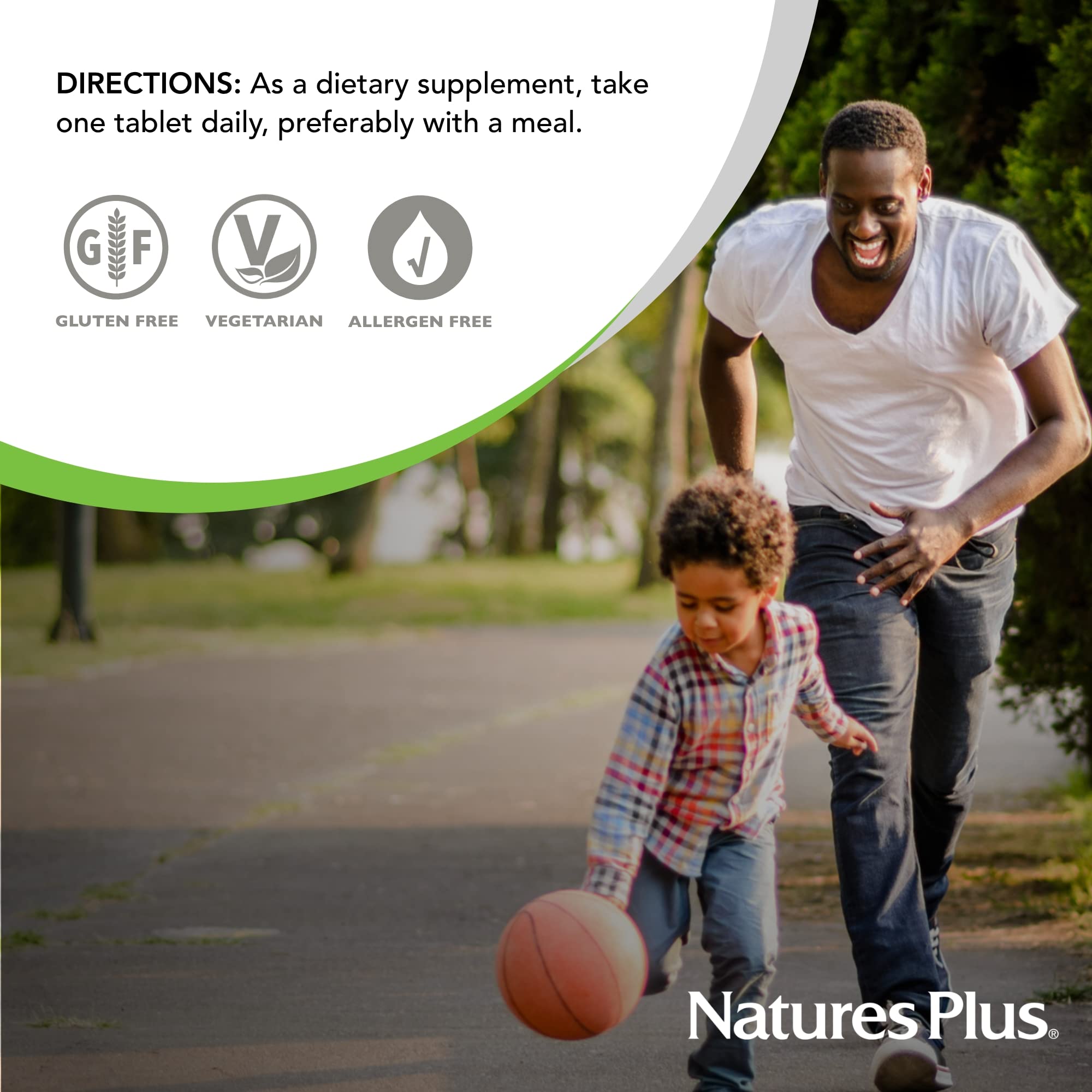 NaturesPlus Mega B-150 sustained-release tablets captured for visual emphasis