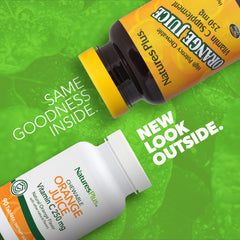 NaturesPlus Orange Juice C chewable tablet close-up showing orange flavor