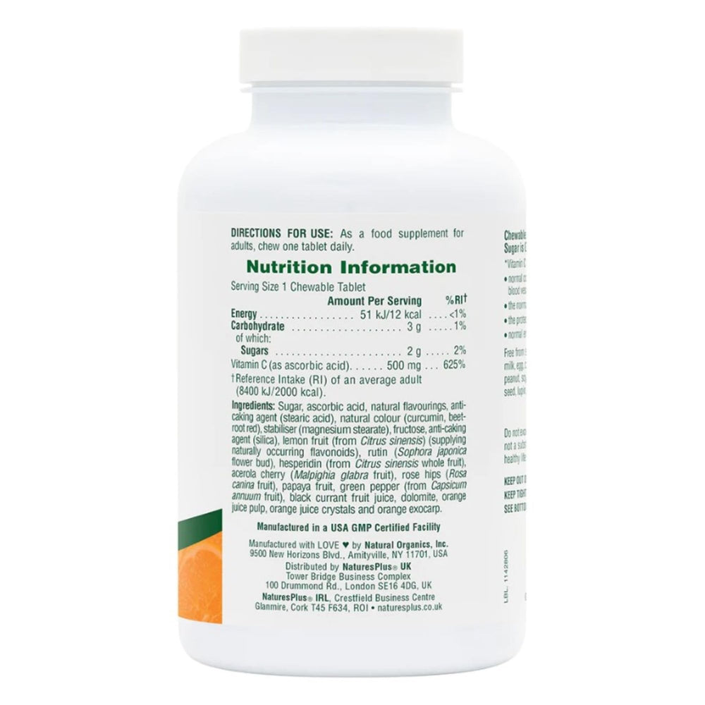 Gluten-free and vegetarian label alongside orange flavor imagery.