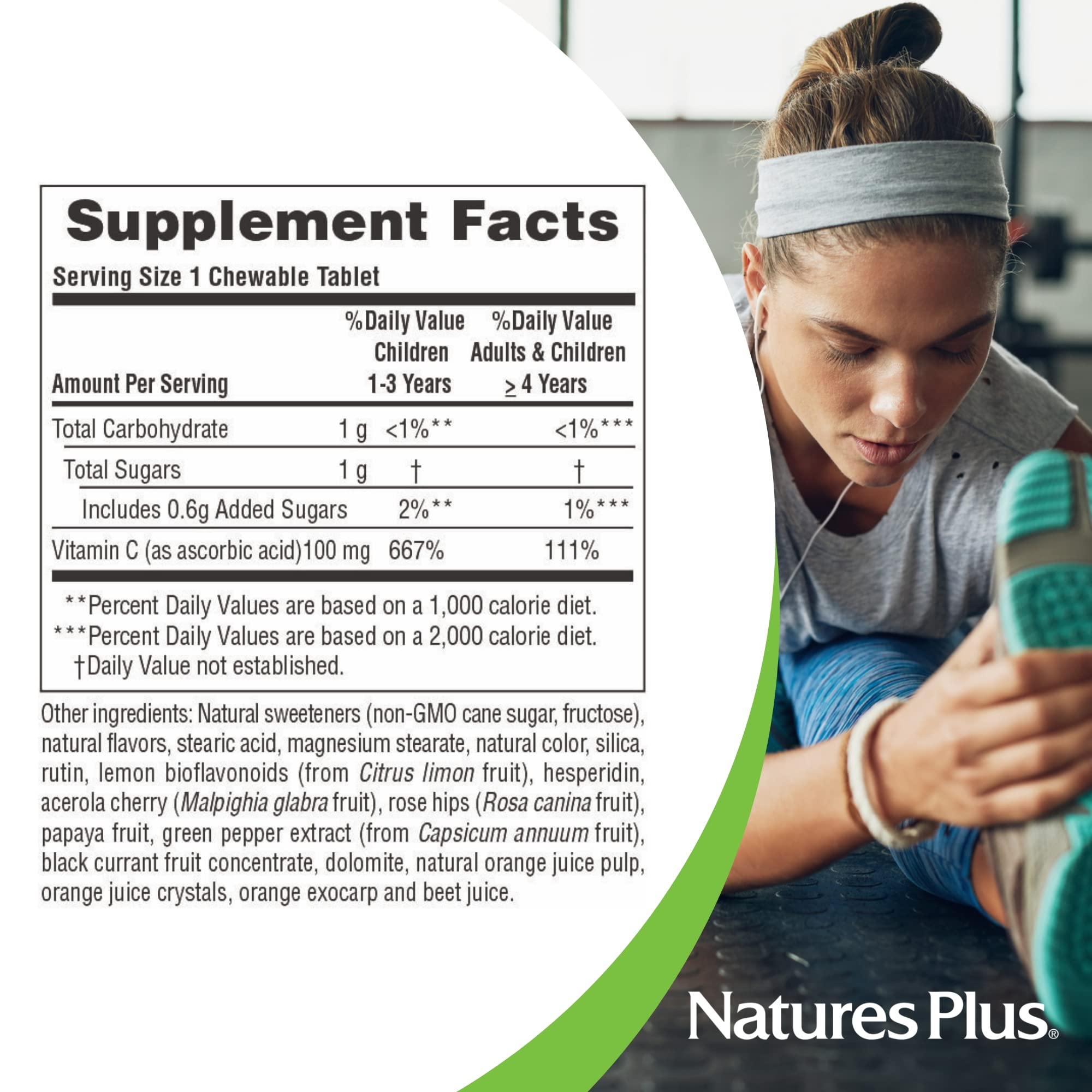 NaturesPlus Orange Juice Jr. gluten-free and vegetarian formula on the label.
