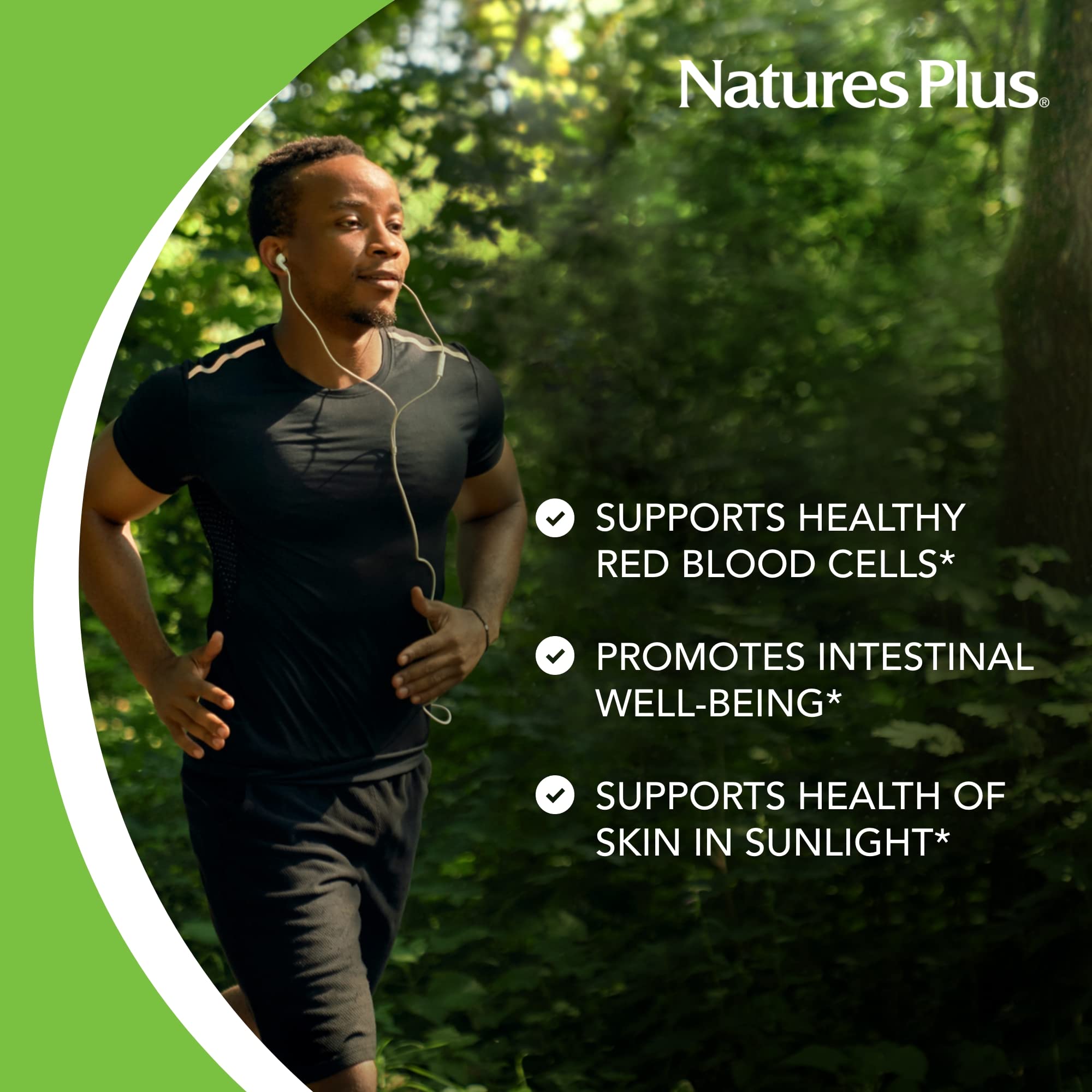 NaturesPlus PABA packaging design reflecting the new look.