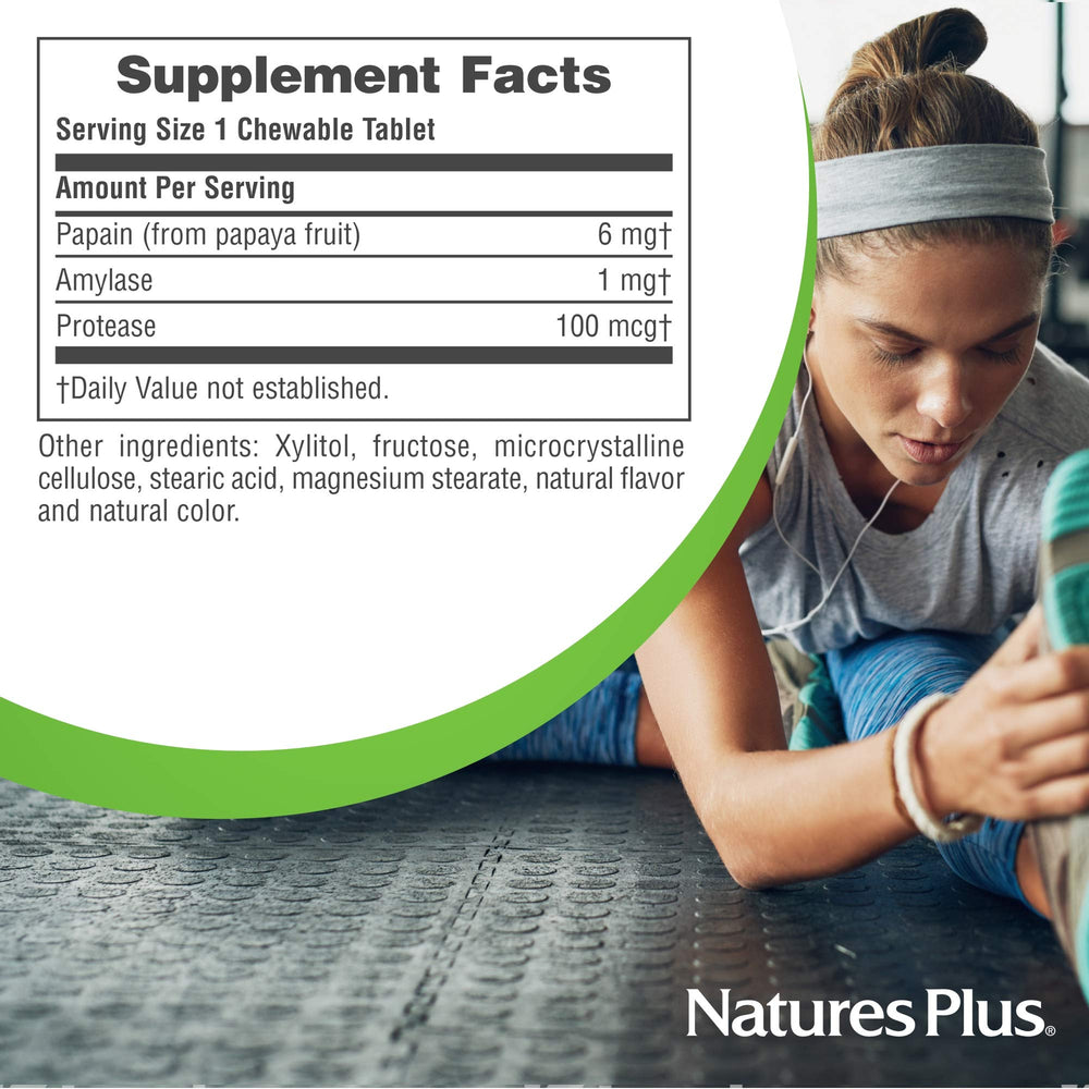 NaturesPlus Papaya Enzyme natural papaya flavor supports convenient snacking