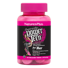 NaturesPlus Power Teen for Her Wild Berry bottle with on-the-go energy support.