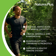NaturesPlus Power Teen for Him amino-acid-complex visualization highlighting muscle endurance
