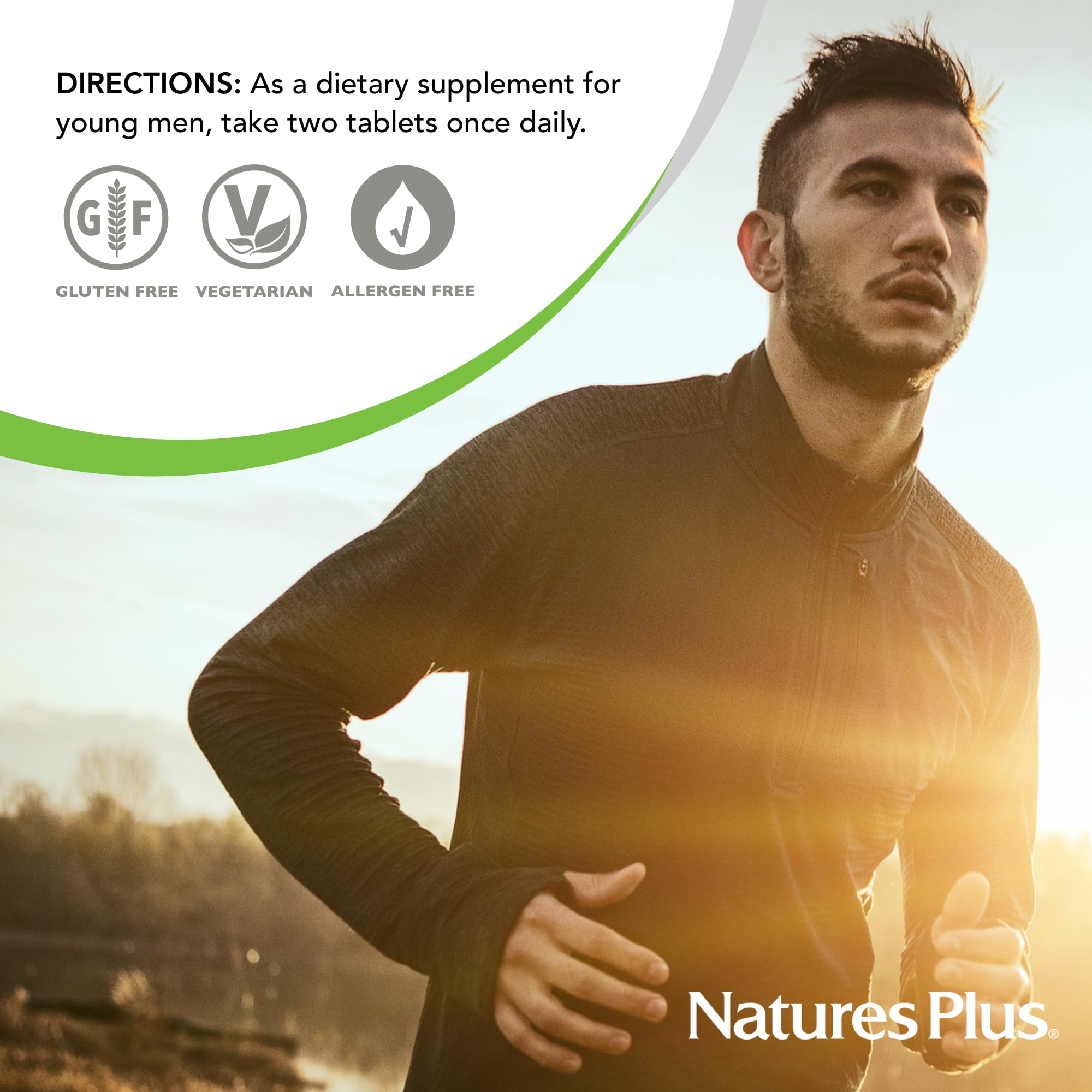 NaturesPlus Power Teen for Him sugar-free vegetarian gluten-free attributes