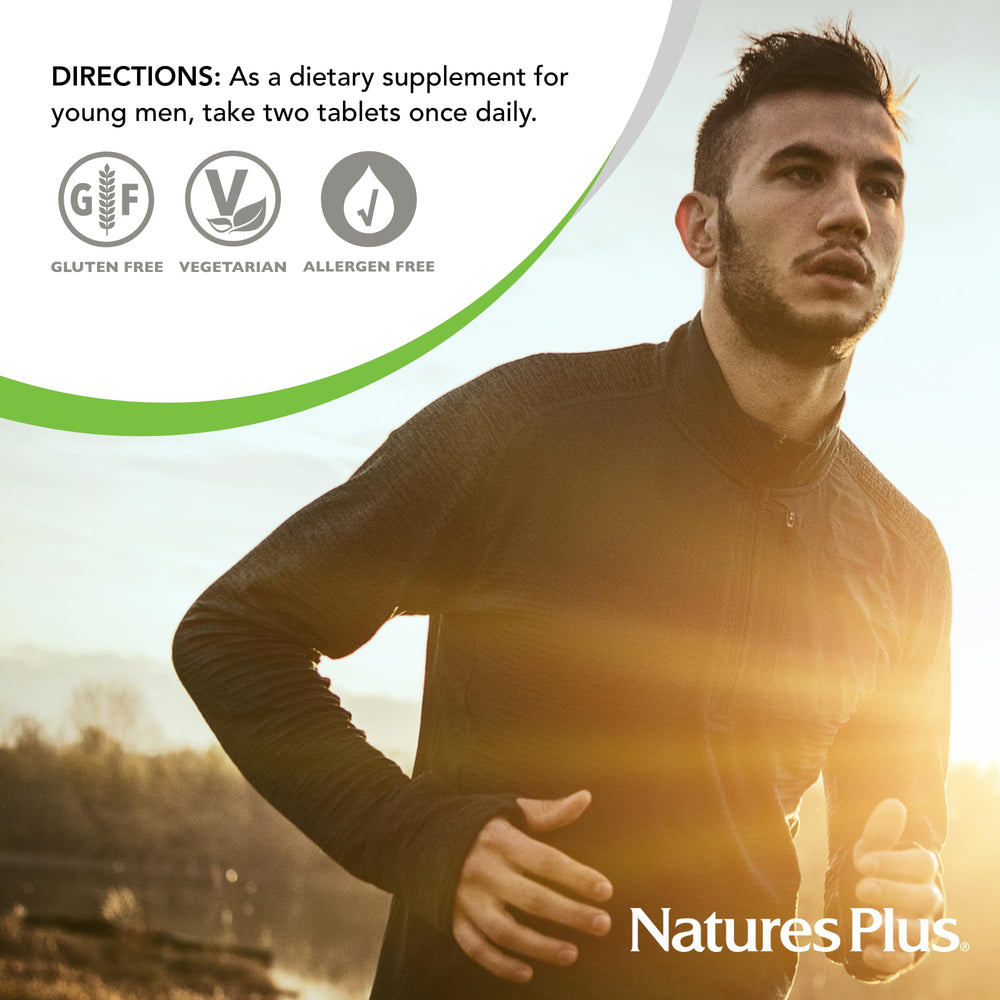 NaturesPlus Power Teen for Him sugar-free vegetarian gluten-free attributes