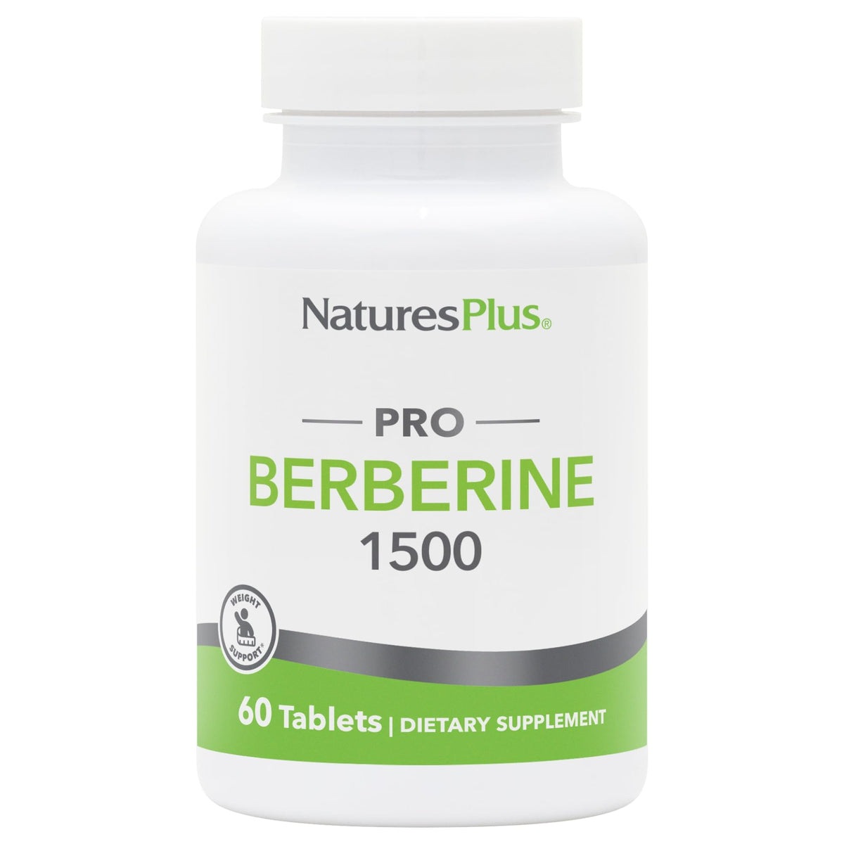 NaturesPlus PRO Berberine 1500 mg bottle supports healthy metabolism.