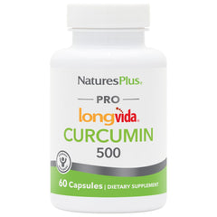 NaturesPlus PRO Longvida Curcumin 500 mg bottle front for antioxidant-support potential