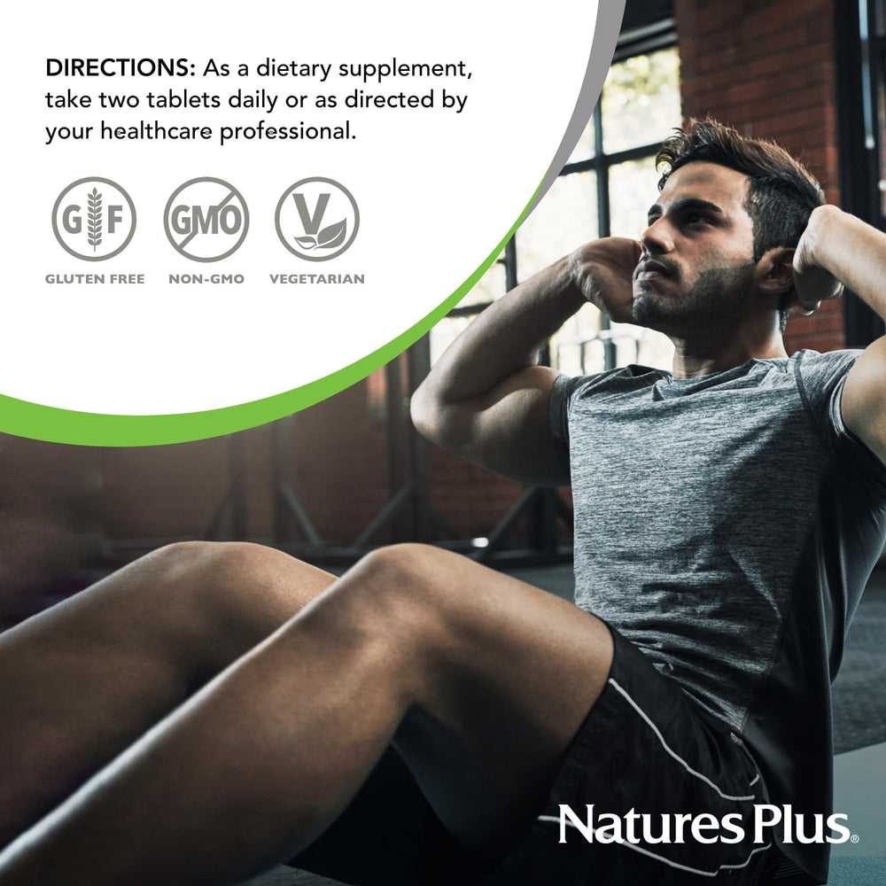 NaturesPlus PRO NAC serving-size image with two tablets per serving