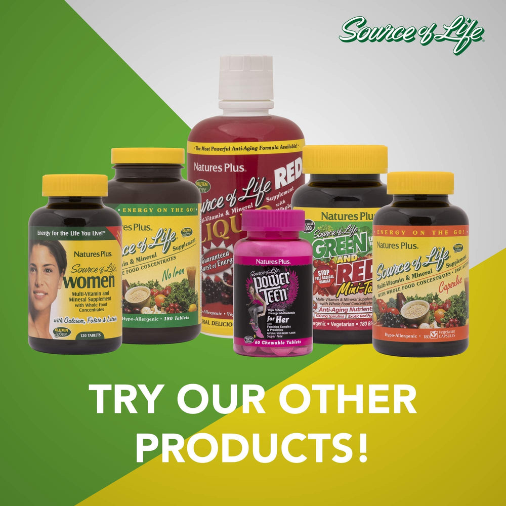 NaturesPlus Source of Life produced in compliant facilities ensuring quality and safety.
