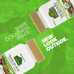 NaturesPlus Source of Life Garden D3K2 bottle label highlights immune and mood support